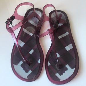 Burberry jelly flat sandals beach 10 40 used